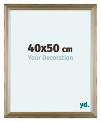 Lincoln Legna Cornice 40x50cm Argento Davanti Dimensione | Yourdecoration.it