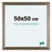 Lincoln Legna Cornice 50x50cm Argento Davanti Dimensione | Yourdecoration.it