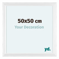 Lincoln Legna Cornice 50x50cm Bianco Davanti Dimensione | Yourdecoration.it