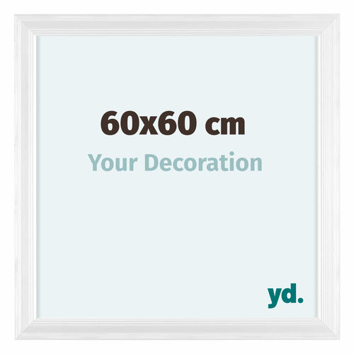 Lincoln Legna Cornice 60x60cm Bianco Davanti Dimensione | Yourdecoration.it