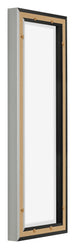 Lyon MDF Cornice a Cassetta 1 3 Nero Opaco Retro Obliquo | Yourdecoration.it