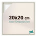 Lyon MDF Cornice a Cassetta 20x20cm White Wash Davanti Dimensione | Yourdecoration.it