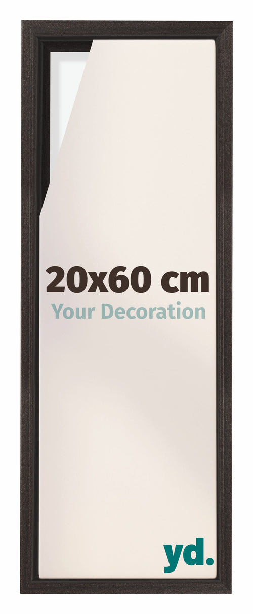 Lyon MDF Cornice a Cassetta 20x60cm Quercia Scura Davanti Dimensione | Yourdecoration.it