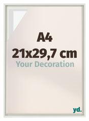 Lyon MDF Cornice a Cassetta 21x29 7cm A4 Bianco Opaco Davanti Dimensione | Yourdecoration.it