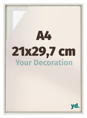 Lyon MDF Cornice a Cassetta 21x29 7cm A4 White Wash Davanti Dimensione | Yourdecoration.it