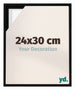 Lyon MDF Cornice a Cassetta 24x30cm Nero Opaco Davanti Dimensione | Yourdecoration.it