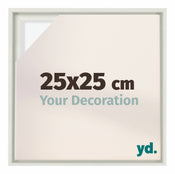 Lyon MDF Cornice a Cassetta 25x25cm Bianco Opaco Davanti Dimensione | Yourdecoration.it