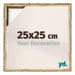 Lyon MDF Cornice a Cassetta 25x25cm Oro Antico Davanti Dimensione | Yourdecoration.it