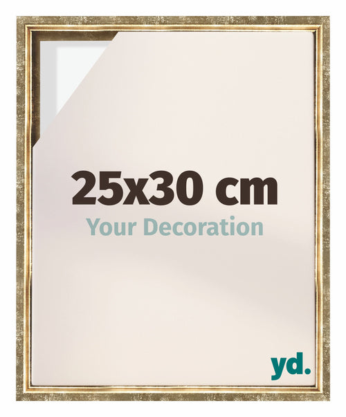 Lyon MDF Cornice a Cassetta 25x30cm Oro Antico Davanti Dimensione | Yourdecoration.it