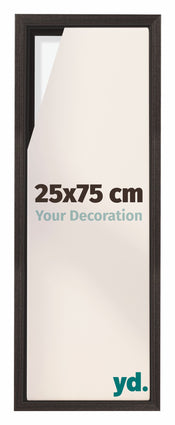 Lyon MDF Cornice a Cassetta 25x75cm Quercia Scura Davanti Dimensione | Yourdecoration.it