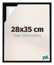 Lyon MDF Cornice a Cassetta 28x35cm Nero Opaco Davanti Dimensione | Yourdecoration.it