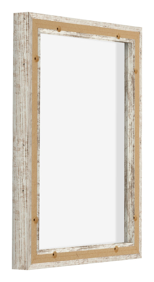 Lyon MDF Cornice a Cassetta 3 4 Bianco Vintage Retro Obliquo | Yourdecoration.it