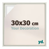 Lyon MDF Cornice a Cassetta 30x30cm Bianco Opaco Davanti Dimensione | Yourdecoration.it