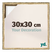 Lyon MDF Cornice a Cassetta 30x30cm Oro Antico Davanti Dimensione | Yourdecoration.it