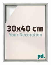 Lyon MDF Cornice a Cassetta 30x40cm Argento Opaco Davanti Dimensione | Yourdecoration.it