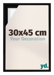 Lyon MDF Cornice a Cassetta 30x45cm Nero Opaco Davanti Dimensione | Yourdecoration.it