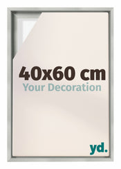 Lyon MDF Cornice a Cassetta 40x60cm Argento Opaco Davanti Dimensione | Yourdecoration.it