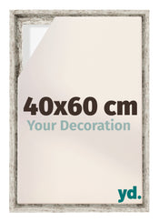 Lyon MDF Cornice a Cassetta 40x60cm Bianco Vintage Davanti Dimensione | Yourdecoration.it
