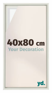 Lyon MDF Cornice a Cassetta 40x80cm Bianco Opaco Davanti Dimensione | Yourdecoration.it