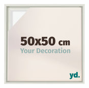 Lyon MDF Cornice a Cassetta 50x50cm Bianco Opaco Davanti Dimensione | Yourdecoration.it