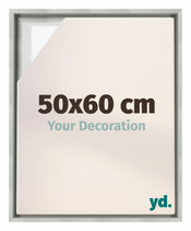 Lyon MDF Cornice a Cassetta 50x60cm Argento Opaco Davanti Dimensione | Yourdecoration.it