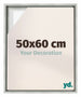 Lyon MDF Cornice a Cassetta 50x60cm Argento Opaco Davanti Dimensione | Yourdecoration.it