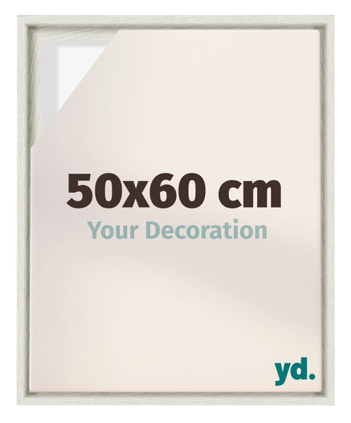 Lyon MDF Cornice a Cassetta 50x60cm White Wash Davanti Dimensione | Yourdecoration.it