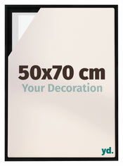 Lyon MDF Cornice a Cassetta 50x70cm Nero Opaco Davanti Dimensione | Yourdecoration.it