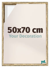 Lyon MDF Cornice a Cassetta 50x70cm Oro Antico Davanti Dimensione | Yourdecoration.it