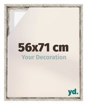 Lyon MDF Cornice a Cassetta 56x71cm Bianco Vintage Davanti Dimensione | Yourdecoration.it