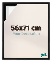 Lyon MDF Cornice a Cassetta 56x71cm Nero Opaco Davanti Dimensione | Yourdecoration.it