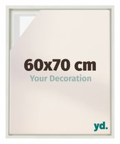 Lyon MDF Cornice a Cassetta 60x70cm Bianco Opaco Davanti Dimensione | Yourdecoration.it