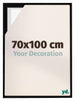 Lyon MDF Cornice a Cassetta 70x100cm Nero Opaco Davanti Dimensione | Yourdecoration.it