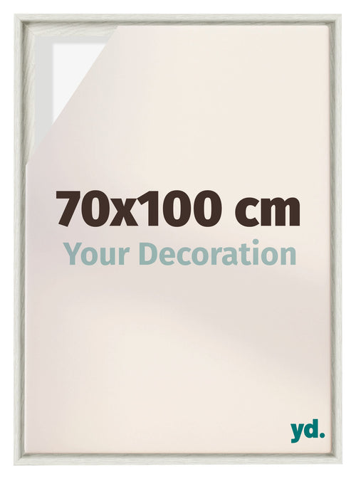 Lyon MDF Cornice a Cassetta 70x100cm White Wash Davanti Dimensione | Yourdecoration.it