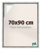 Lyon MDF Cornice a Cassetta 70x90cm Argento Opaco Davanti Dimensione | Yourdecoration.it