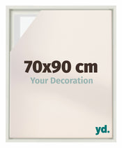 Lyon MDF Cornice a Cassetta 70x90cm Bianco Opaco Davanti Dimensione | Yourdecoration.it