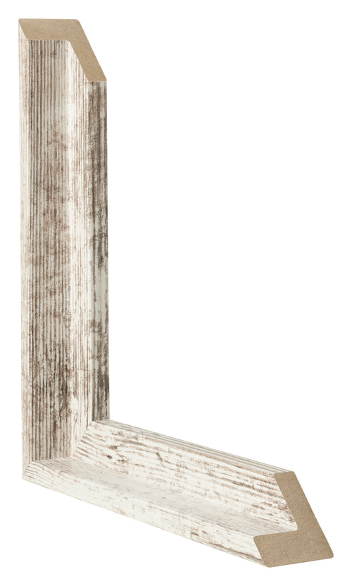 Lyon MDF Cornice a Cassetta Bianco Vintage Intersezione | Yourdecoration.it