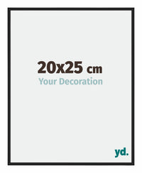Miami Alluminio Cornice 20x25cm Nero Lucido Davanti Dimensione | Yourdecoration.it