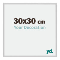 Miami Alluminio Cornice 30x30cm Argento Opaco Davanti Dimensione | Yourdecoration.it