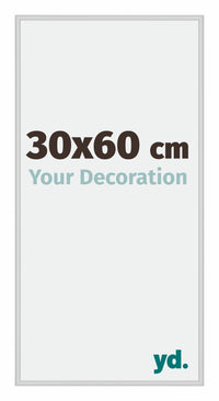 Miami Alluminio Cornice 30x60cm Argento Opaco Davanti Dimensione | Yourdecoration.it