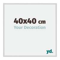 Miami Alluminio Cornice 40x40cm Argento Opaco Davanti Dimensione | Yourdecoration.it