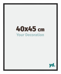 Miami Alluminio Cornice 40x45cm Nero Lucido Davanti Dimensione | Yourdecoration.it