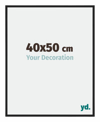 Miami Alluminio Cornice 40x50cm Nero Lucido Davanti Dimensione | Yourdecoration.it