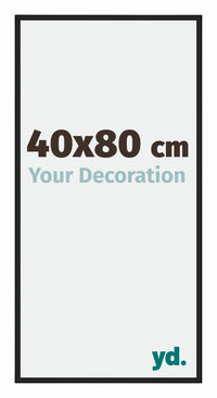 Miami Alluminio Cornice 40x80cm Nero Lucido Davanti Dimensione | Yourdecoration.it