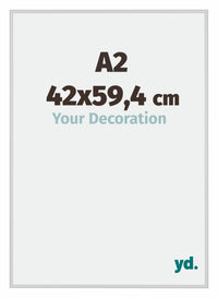 Miami Alluminio Cornice 42x59 4cm A2 Argento Opaco Davanti Dimensione | Yourdecoration.it