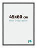 Miami Alluminio Cornice 45x60cm Nero Lucido Davanti Dimensione | Yourdecoration.it