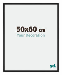 Miami Alluminio Cornice 50x60cm Nero Lucido Davanti Dimensione | Yourdecoration.it