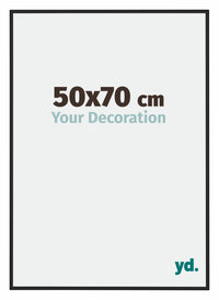 Miami Alluminio Cornice 50x70cm Nero Lucido Davanti Dimensione | Yourdecoration.it