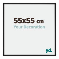Miami Alluminio Cornice 55x55cm Nero Lucido Davanti Dimensione | Yourdecoration.it