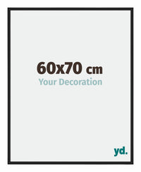 Miami Alluminio Cornice 60x70cm Nero Lucido Davanti Dimensione | Yourdecoration.it